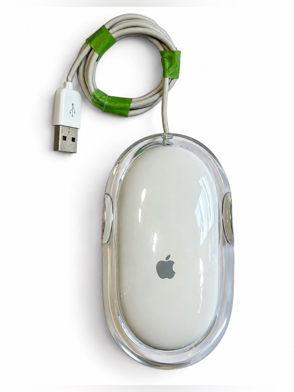Vintage Apple Pro Mouse M5769 Wired USB Optical Clear White Y2K